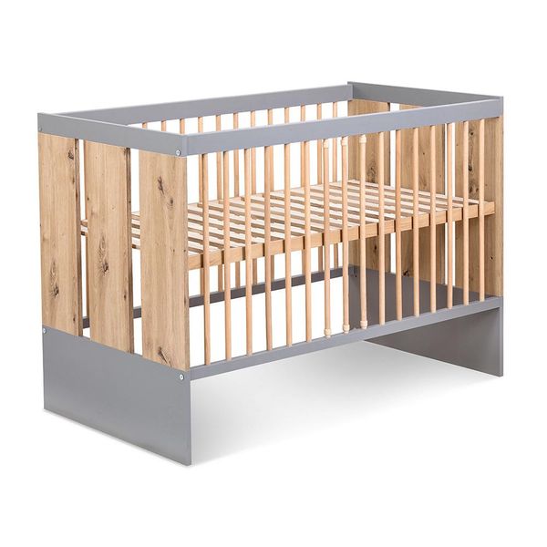 Lettino Per Bambini 60X120 Malala – Grigio / Rovere-image