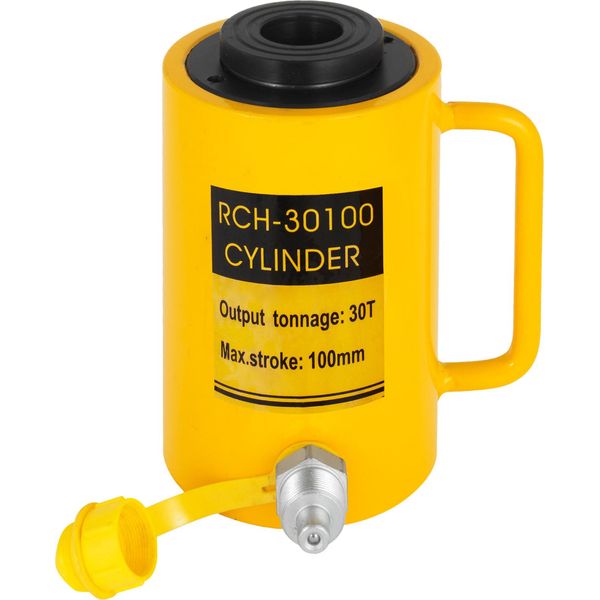 Cilindro Idraulico Vevor Cilindro Idraulico Capacità 30T Cilindro Idraulico 100 Mm Corsa A Semplice Effetto Giallo Portatile, Martinetto Idraulico Martinetto A Pistone Cavo Cilindro Idraulico 6,9 Kg Per I Produttori Di Rigger-image