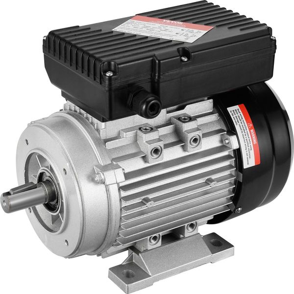 Vevor 0,75 Kw Motore Elettrico 2850 Giri/Min, Ac 220-240 V, 5,15 A, 80, Telaio B34, Motore Per Compressore D'aria Monofase, Albero Scanalato Da 19 Mm, Rotazione Oraria/Antioraria Per Macchine Agricole E Attrezzature Generali-image