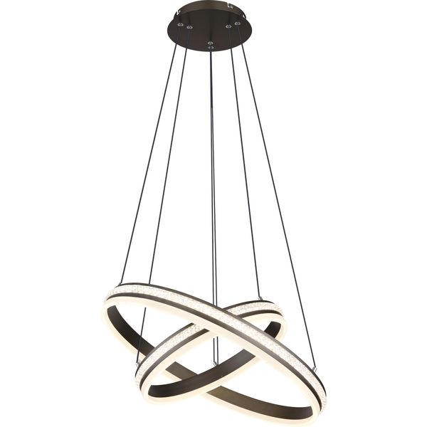 Globo Lighting|Lampada A Sospensione In Metallo Spazzolato Color Titanio, Led-image
