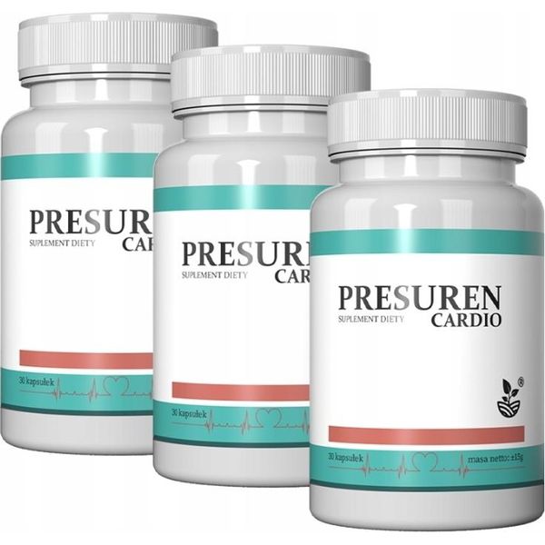 3X Integratore Alimentare Presuren Cardio Hawthorn Capsule 30 Capsule.-image