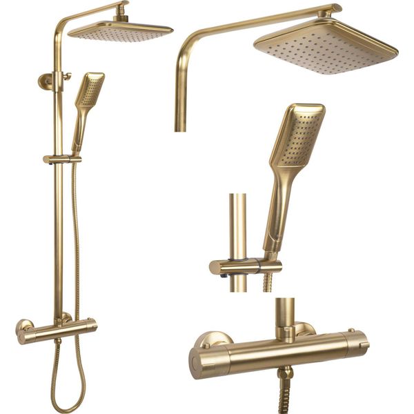 Set Doccia Da Incasso Rea Tom Brush Gold-image