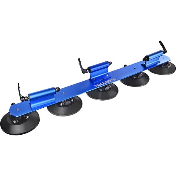 Rockbros Portabiciclette Con Ventose, Portabiciclette Da Tetto, Per 3 Biciclette, Blu-image