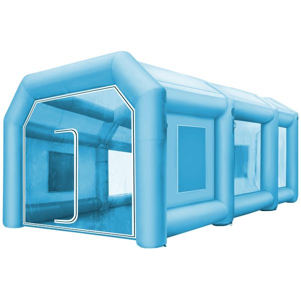 Tenda Gonfiabile Vevor Tenda Gonfiabile Per Cabina Di Verniciatura Personalizzata 8 X 4 X 3 M, Tenda Gonfiabile Per Cabina Di Verniciatura, Cabina Di Verniciatura Per Auto, Postazione Di Lavoro Gigante-image