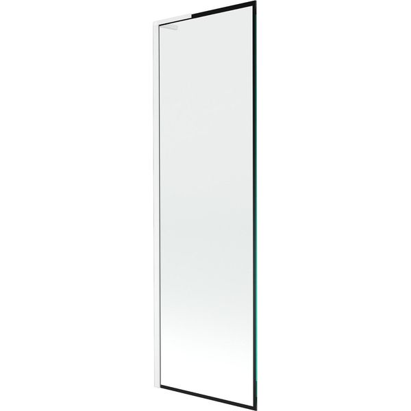Mexen Next L Parete Per Vasca Da Bagno 1 Anta 60 X 150 Cm, Cornice Nera, Bianco - 895-060-000-03-70-20-image