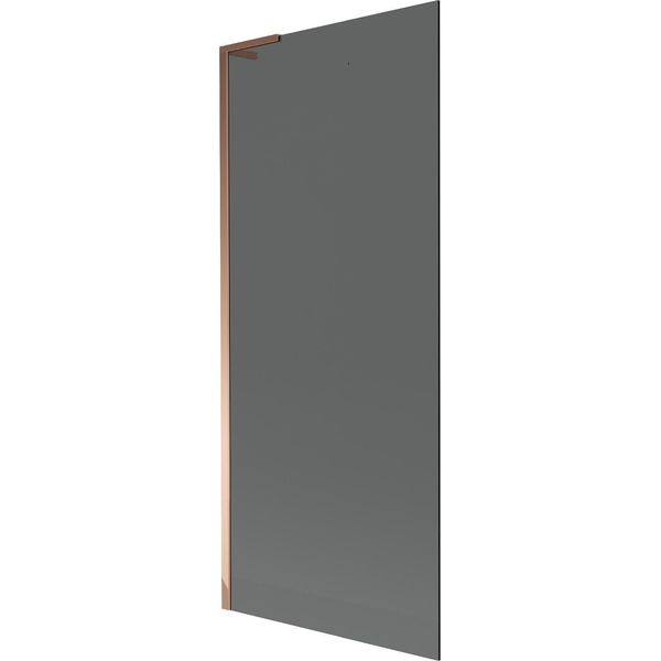 Mexen Next L Paratia Vasca Da Bagno 1-Anta 80 X 150 Cm, Grafite, Oro Rosa - 895-080-000-03-40-60-image