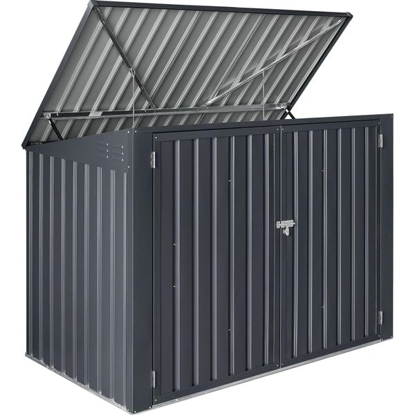 In And Outdoormatch Xander Conversione Contenitore - Grigio Scuro - 112-131X173X101 Cm - Acciaio - Design Elegante-image