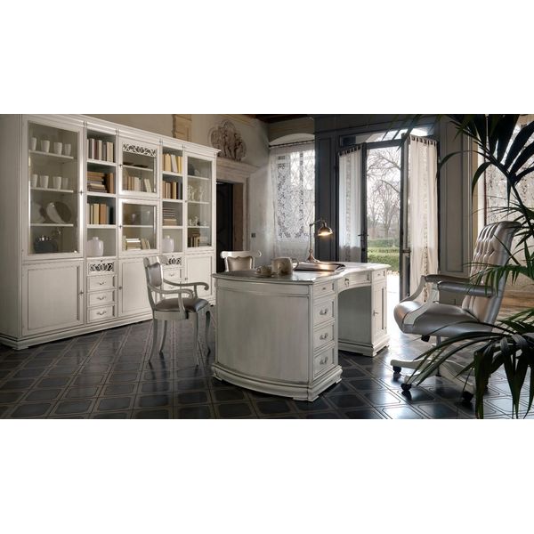Mobili Italiani Tavolo Da Ufficio Arredamento Scrivania Tavoli In Vero Legno Nuovo-image