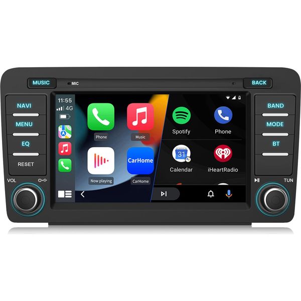 Autoradio Carplay Android 15 2+64G Per Skoda Octavia Yeti Superb Gps Navi Wifi Bt Dab+ Swc Usb Rds Fm-image