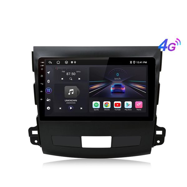 9'' Android13 6+128G Carplay Gps Wifi Bt 8Core Dab Autoradio 4GSIM FüR Mitsubishi Outlander 2006-2011 Rds Fm-image