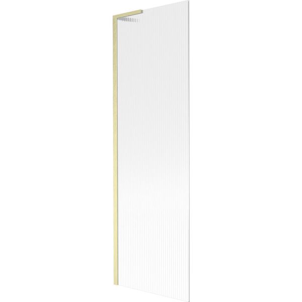 Mexen Next L Paratia Per Vasca Da Bagno 1 Anta 60 X 150 Cm, Righe, Oro Spazzolato - 895-060-000-03-09-55-image