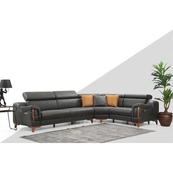 Divano Ad Angolo Divano A L Divano Design Imbottito Arredamento Tessile Moderno Soggiorno-image