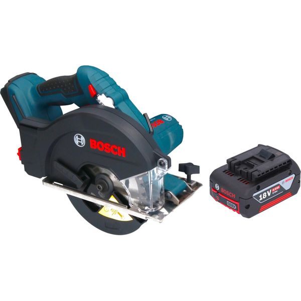Bosch Gkm 18V-50 Sega Circolare Professionale A Batteria Per Metalli 18 V 136 Mm Brushless + 1X Batteria Ricaricabile 4,0 Ah - Senza Caricabatterie-image