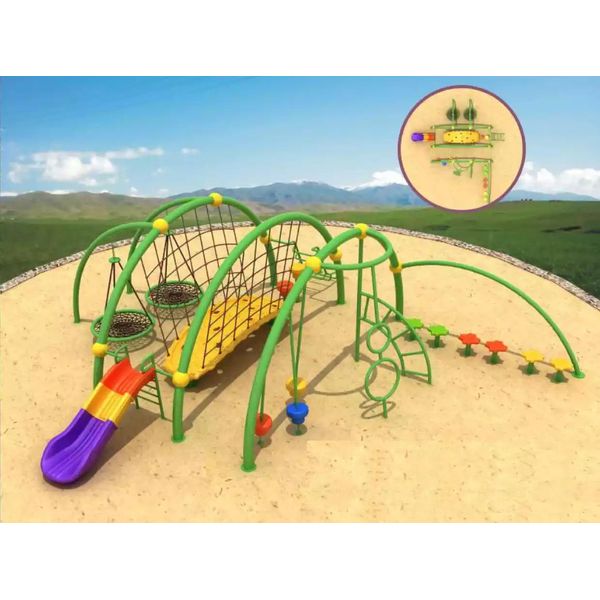 Parco Giochi Per Bambini Torre Di Gioco Con Scivolo Campi Da Gioco All'aperto-image