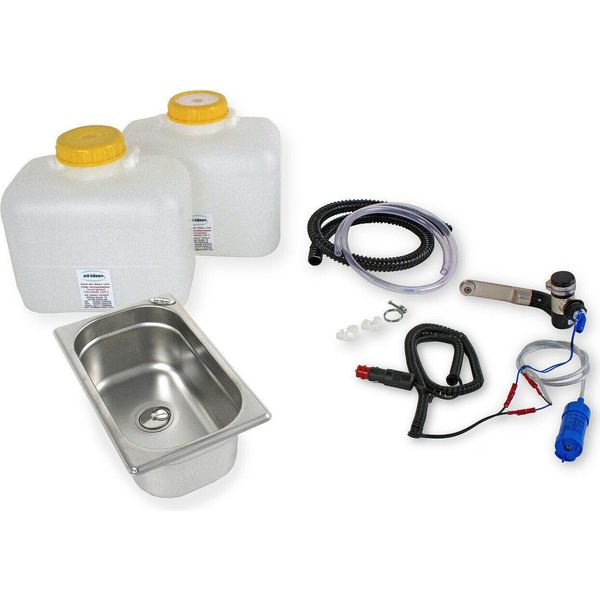 12V Camping Sink Technologyset Kit Lavabo Lavello 265X160X100Mm Bulli-image