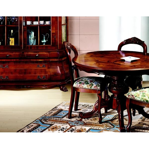 Tavolo Da Pranzo Rotondo Tavolo Da Sala Da Pranzo Tavoli Allungabili Mobili Italiani Di Lusso In Legno-image