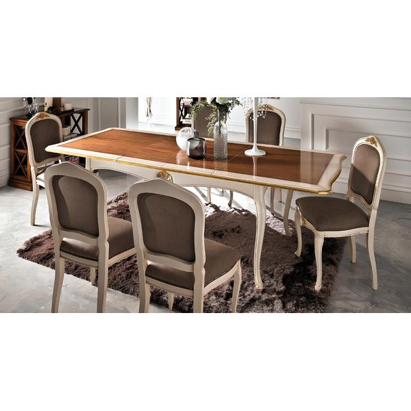Tavolo Da Pranzo In Stile Barocco Tavolo In Vero Legno Tavoli Di Design Classico Italia-image