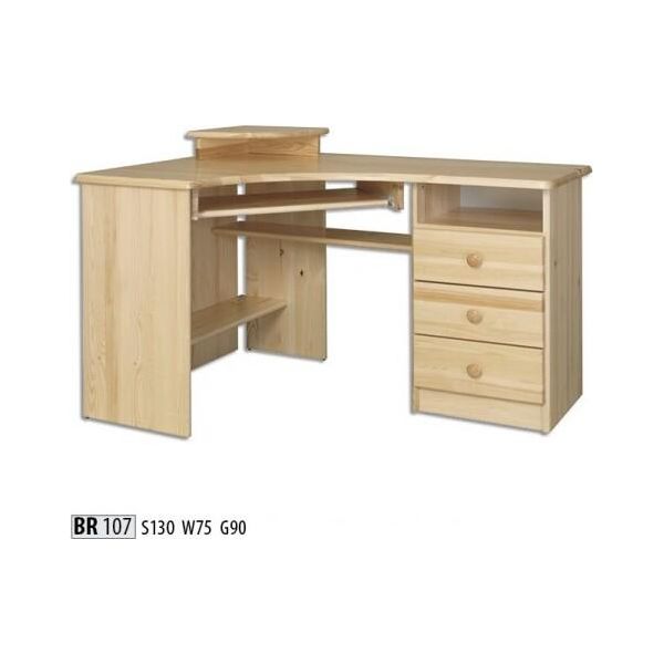 Tavolo Da Scrivania Tavoli Da Scrivania In Legno Tavolo D'angolo Per Computer In Legno Massiccio Reale-image