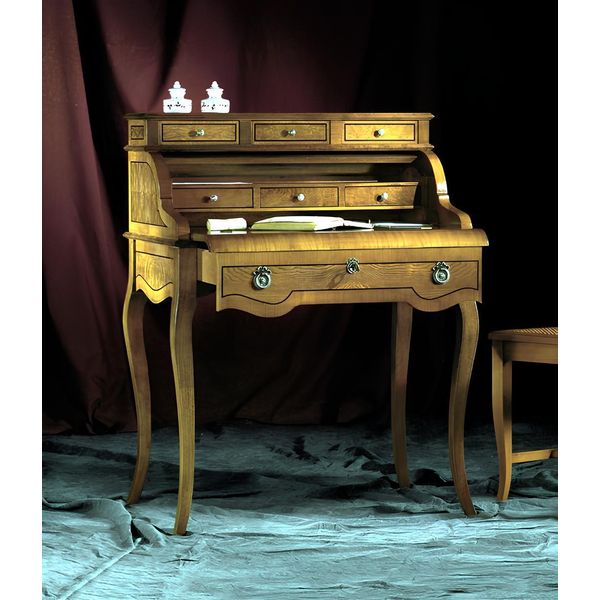 Scrivania Tavolo Da Ufficio Tavoli In Legno Nobile Barocco Rococò Mobili In Stile Antico Nuovo-image