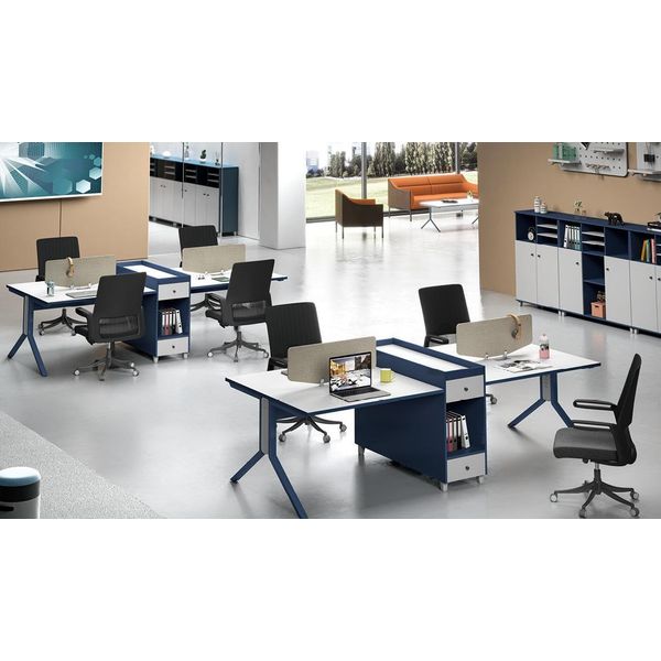 Scrivania Mobili Per Ufficio Scrivanie D'arredo Call Center 4 Postazioni Di Lavoro Scrivania In Legno-image