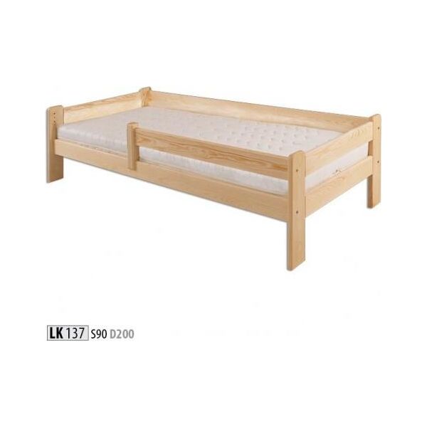 Letto Letto Giovanile Pino Letto Per Bambini In Legno Massiccio Letto In Legno 90X200 Con Struttura Letto In Legno-image
