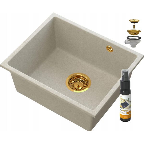 Manado Beige Lavello Sottopiano Gold 50-image