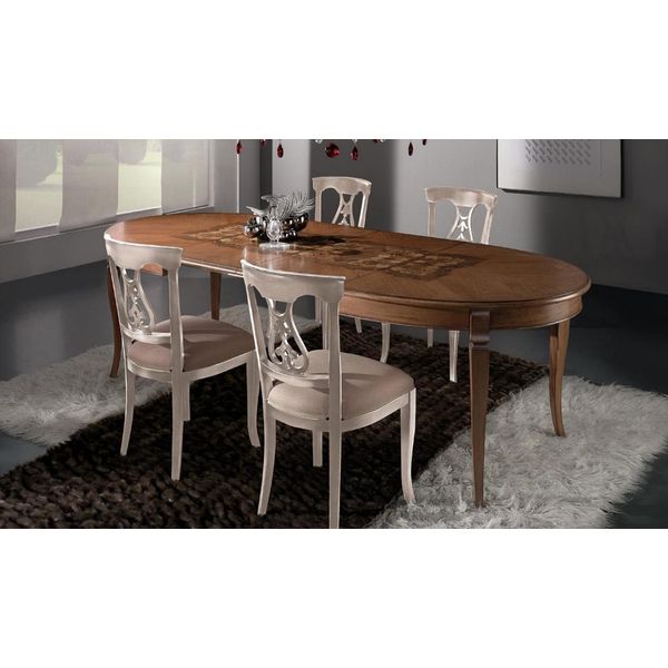 Tavoli Da Arredamento Tavolo In Legno Massiccio Tavolo Da Pranzo Di Lusso Design Italiano Mobili Italia-image