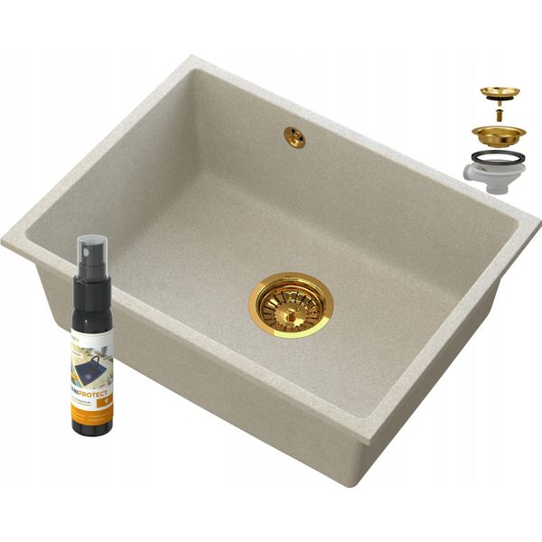 Manado Beige Lavello Sottopiano Oro 60-image