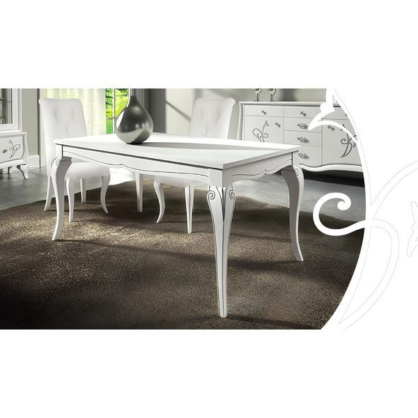 Tavolo Da Pranzo Tavolo Allungabile Xxl Tavoli Legno Moderno Sala Da Pranzo Design Bianco Nuovo-image
