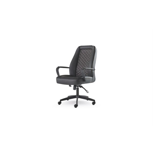 Sedia Da Ufficio Sedia Girevole Nera Studio Moderno Con Rotelle Sedia In Pelle-image