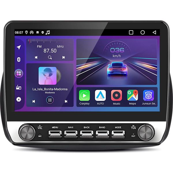 10.Autoradio 1" Android 13 Carplay Per Mercedes Benz Smart Fortwo 453 2015-2019 Gps Navi Wifi Bt Dab+ Swc Usb 1+32G Con Regolatore Rotante"-image