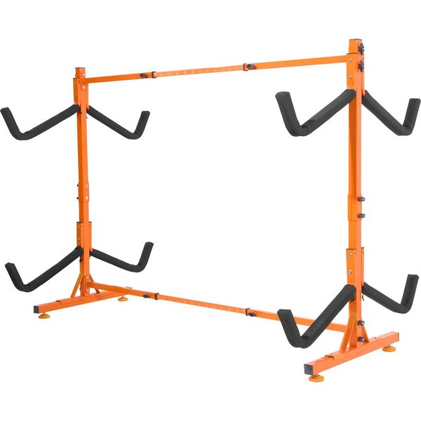 Succebuy Porta Kayak Autoportante, In Acciaio Robusto, Regolabile, Max. 220 Libbre, Supporto Per 4 Kayak, Bracci Imbottiti, Garage Per Interni Ed Esterni-image