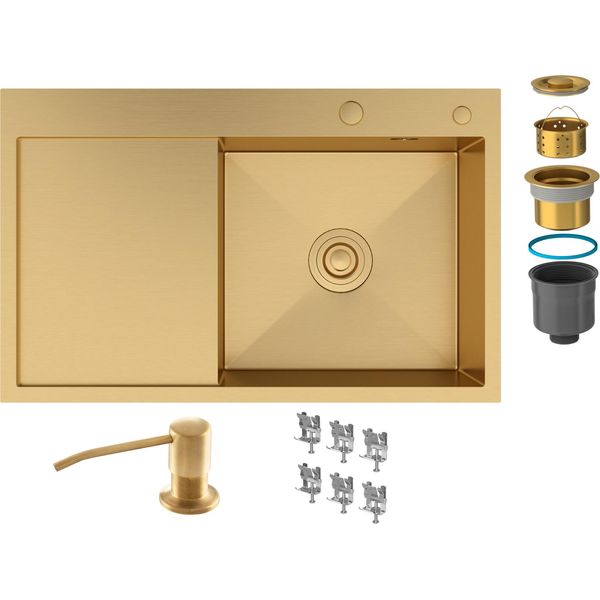 Lavello In Acciaio Lavastoviglie Gold A Una Vasca Lavastoviglie Asciugatrice Bari78P-image
