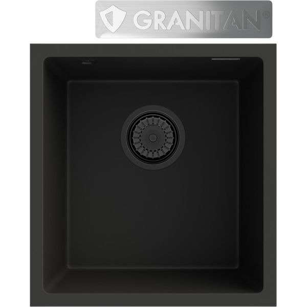 Granitan | Lavello In Granito Mini 45 - Nero - Design Moderno - Vasca Profonda-image