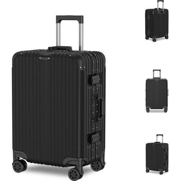 Valigia Voyagoux® Aeon - Valigia - 72L - Chiusura Tsa - Con Ruote - Nero - Struttura In Alluminio-image