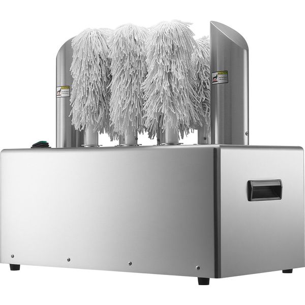 Succebuy Lucidatrice Per Bicchieri Da Vino, Lucidatrice Elettrica Per Vetri Con 8 Spazzole, 660 Tazze/Ora, Lucidatrice Commerciale Per Champagne, Boccali Di Birra, Tumbler-image