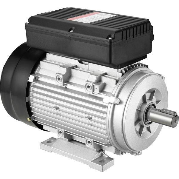 Succebuy Motore Elettrico Da 2,2 Kw Con 2800 Giri/Min, Corrente Alternata 220-240 V, 13,8 A, 90 L, Telaio B3, Motore Per Compressore D'aria Monofase, Albero Scanalato Da 24 Mm-image