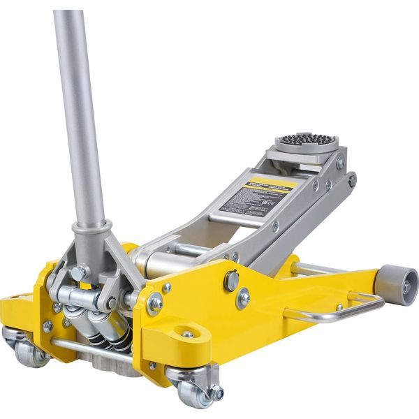 Martinetto Succebuy A Basso Profilo, 3 Tonnellate, Capacità Di Sollevamento 6600 Libbre, Campo Di Sollevamento 3,7"-18,3"" (Giallo)"-image