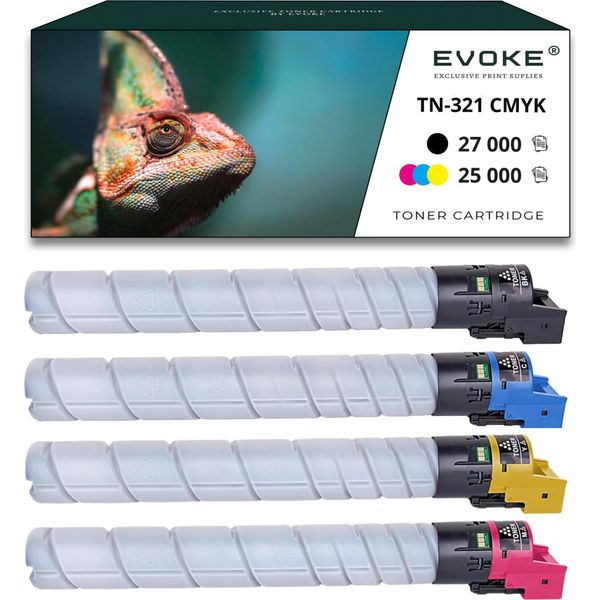 4X Toner Per Konica Minolta TN328K-TN328B TN328K Cmyk = Nero + Blu + Rosso + Giallo | Ricambio Per C 250 I C 300 I C 360 I-image