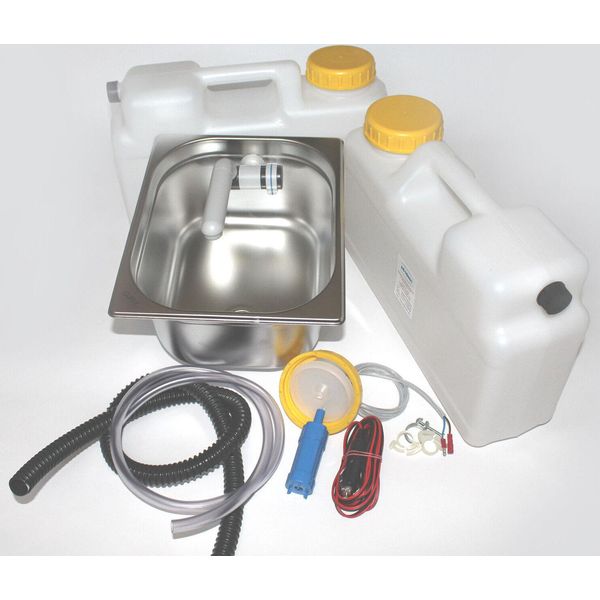 12V Mini Cucina Vendita Kit Lavello Womo 325X265X150Mm Barwig Grigio-image