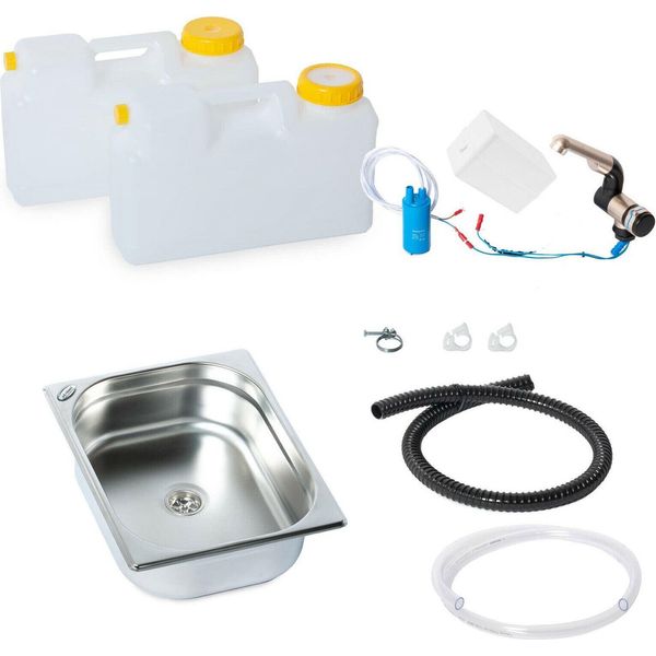 Mini Cucina Da Campeggio Blocco Cucina Barwig Kit Batteria Lavello 325X265X100 Mm-image