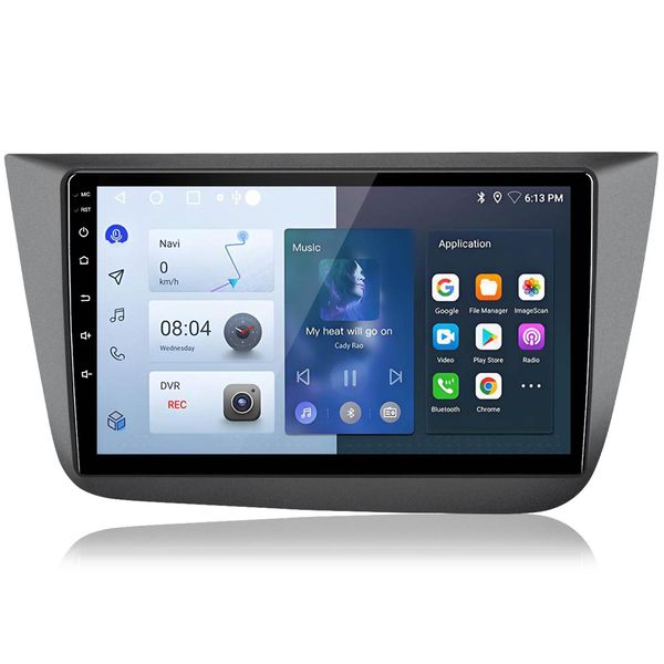 6+128GB Carplay Android Autoradio 9''HD FüR Seat Altea 2004-2016 Android13 8Kern Autoradio Gps Nav Wifi Bt Swc Fm 1280*720 4GSIM-image