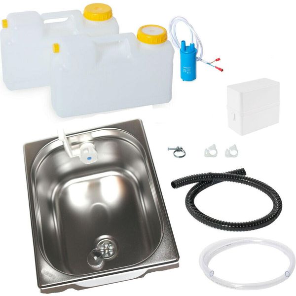 Mini Cucina Cucina Da Campeggio Autonoma Kit Blocco Cucina Batteria Lavello 325X265X150-image
