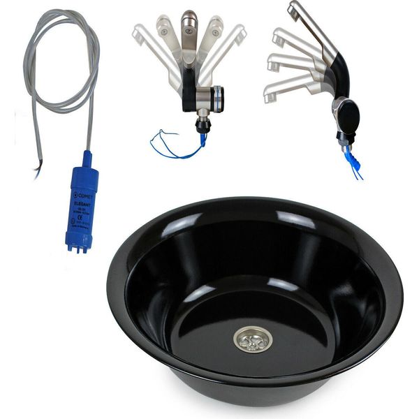 Lavello In Acciaio Inox Lavello Camping 32Cm Ø Dark Camper Camper ++-image