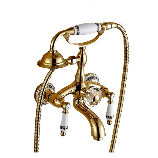Miscelatore Da Bagno Kran Retro Gold Ottone Hellone-image