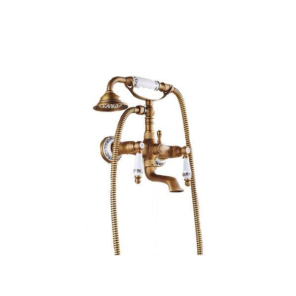 Miscelatore Da Bagno Kran Retro Gold Ottone Virtus Lauferi-image