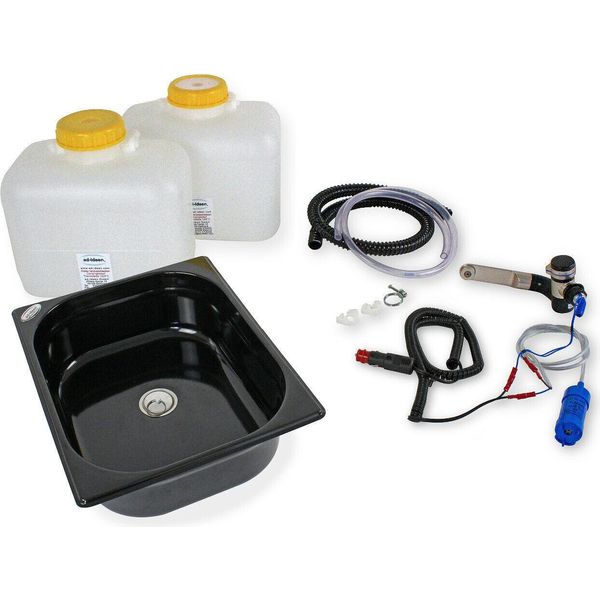 Set Tecnologico Lavello Da Campeggio 12V Kit Lavabo 325X265X100Mm 10L-image