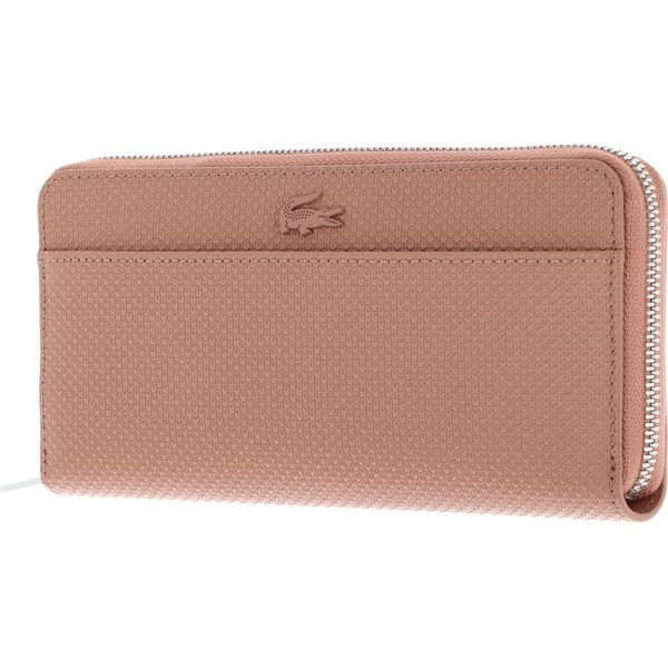 Lacoste Pelle Portafoglio Chantaco Classics Long Zip Wallet Cork Rosa Antico-image