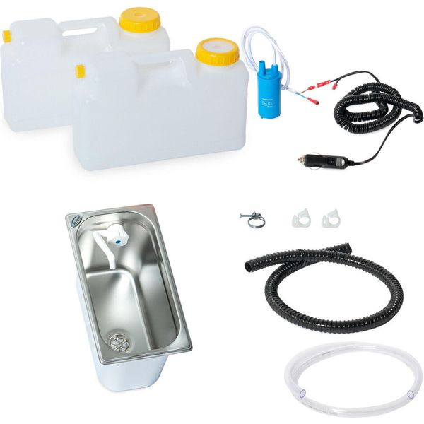 12V Mini Cucina Campeggio Vendita Kit Stand Lavello Camper 325X176X150Mm Novo Bianco-image
