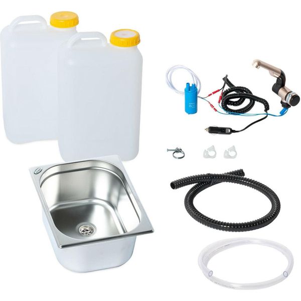 Kit Lavello Da Campeggio 12V Lavello 325X265X150Mm 19 Litri T4 T5 T6-image